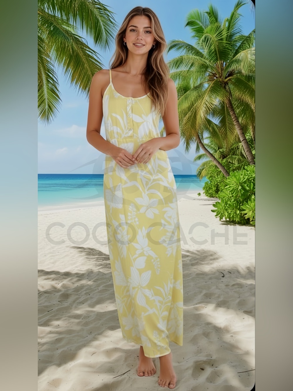 Tropical Print Cami Dress - Picture 3 of 13